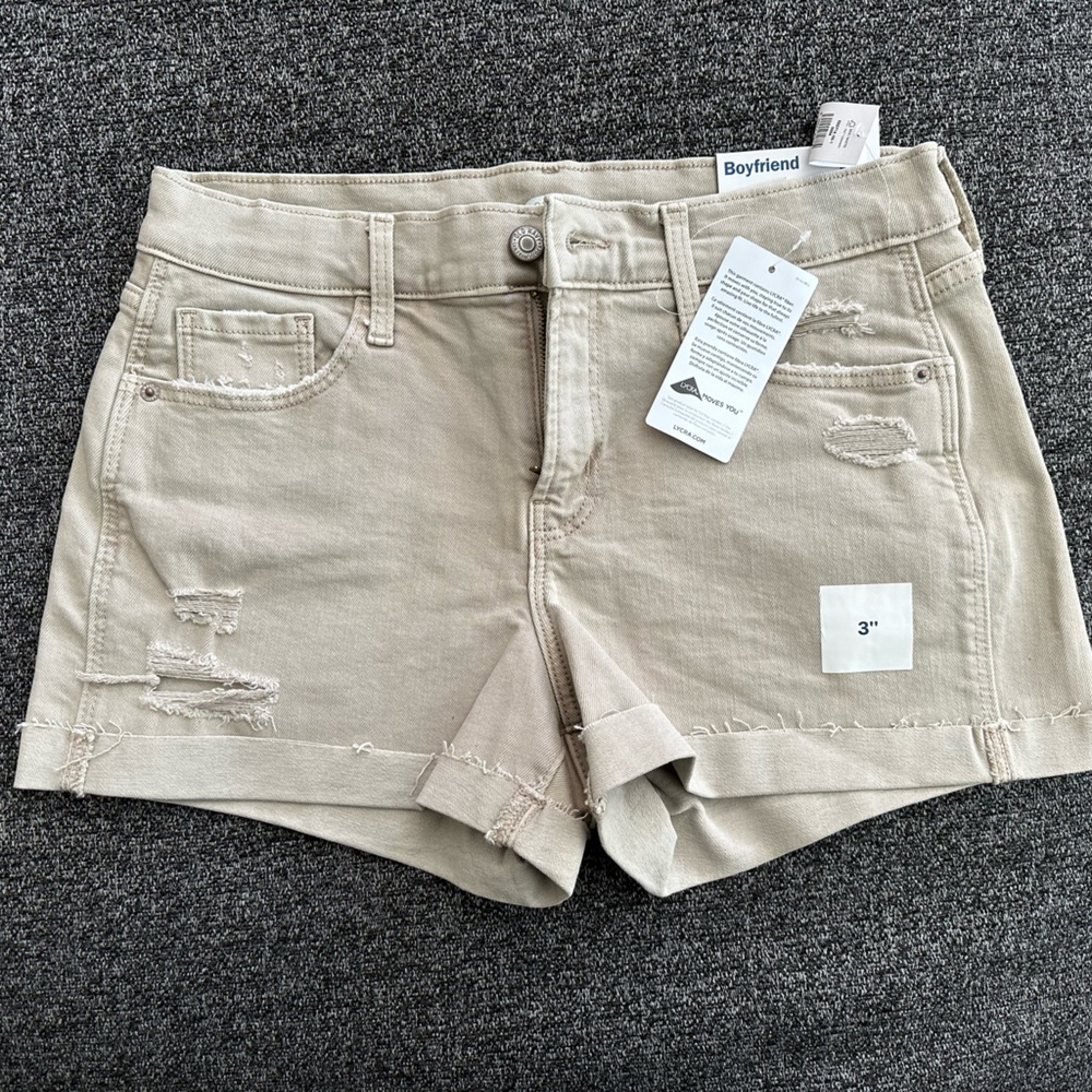 Old Navy Boyfriend Mid Rise Distressed Shorts